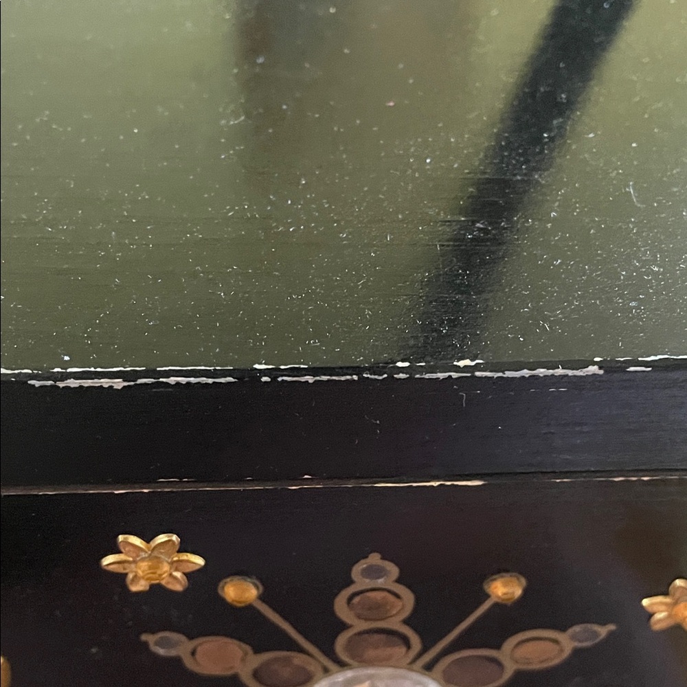 RARE Collins of Texas Wood Black Handheld Snowflake Embell Bag with Original Box - Picture 5 of 16